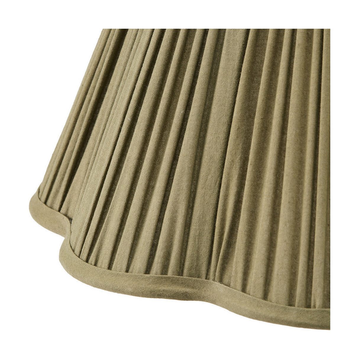 Palau Rattan Wave Floor Lamp with Olive Green Shade
