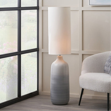 Venus Blue & Grey Ombre Ceramic Floor Lamp - 122cm