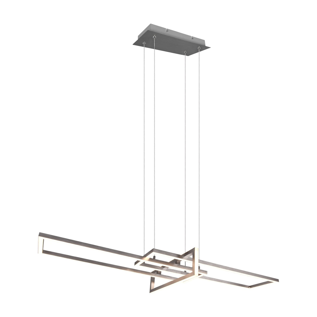 Salinas 3 Light 110cm LED Chandelier – Satin Nickel