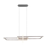 Salinas 3 Light 110cm LED Chandelier – Satin Nickel