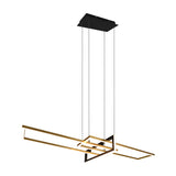 Salinas 3 Light LED Chandelier – Black & Brass