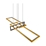 Salinas 3 Light LED Chandelier – Black & Brass