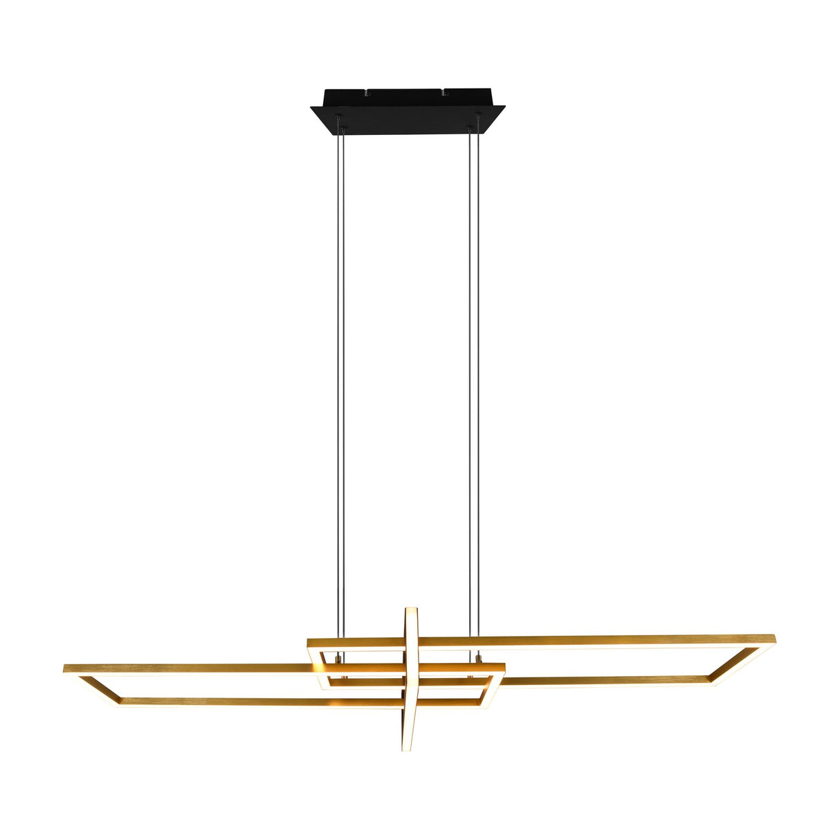 Salinas 3 Light LED Chandelier – Black & Brass
