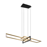 Salinas 3 Light LED Chandelier – Black & Brass