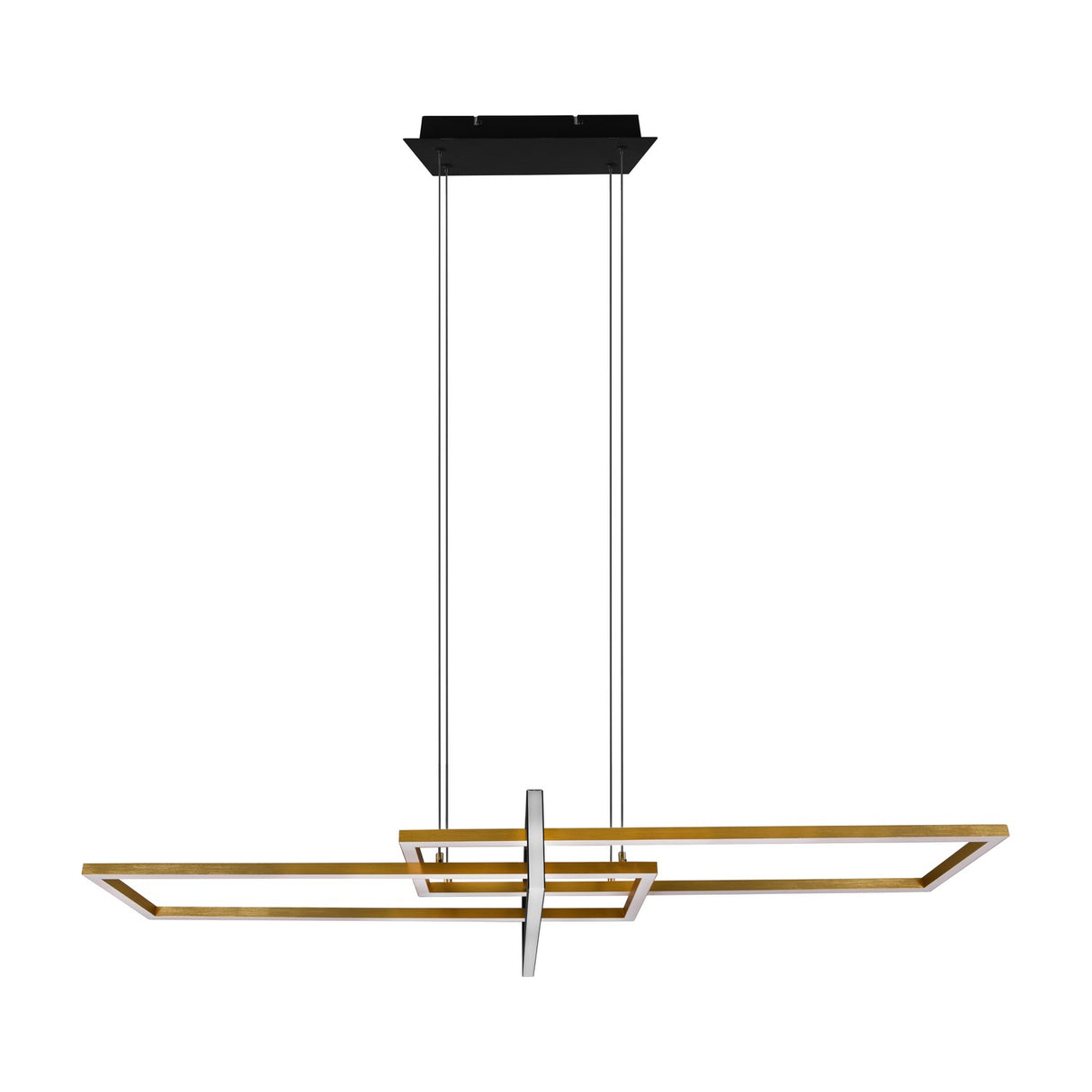 Salinas 3 Light LED Chandelier – Black & Brass