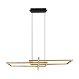 Salinas 3 Light LED Chandelier – Black & Brass