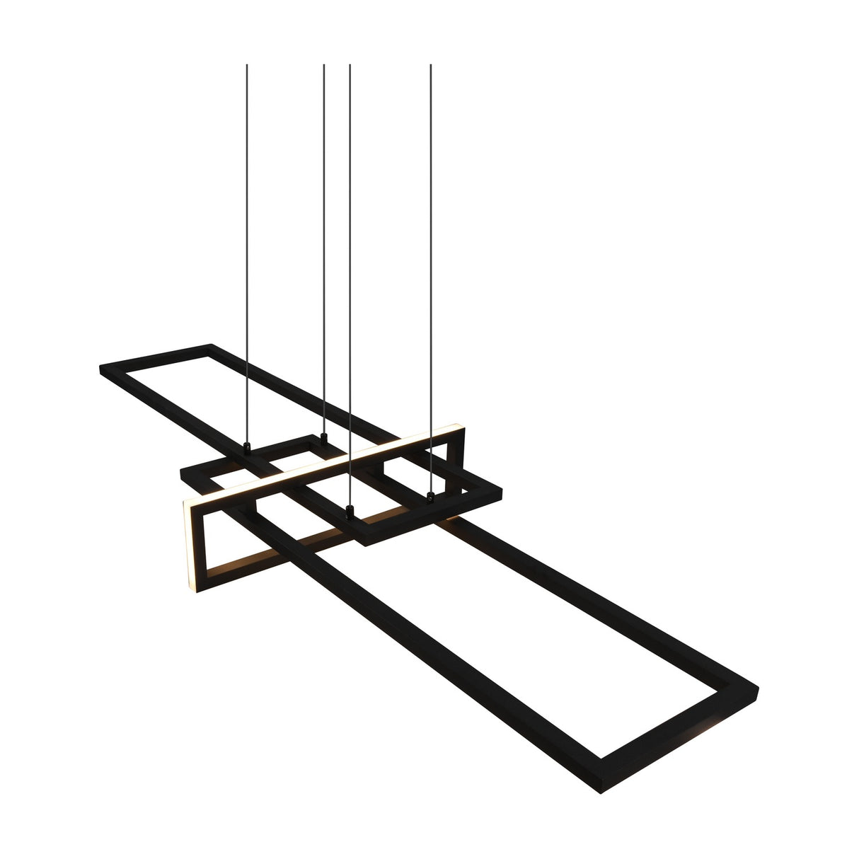 Salinas 3 Light 110cm LED Chandelier – Matt Black
