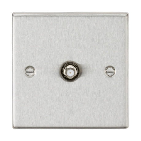 SAT TV Outlet - Brushed Chrome