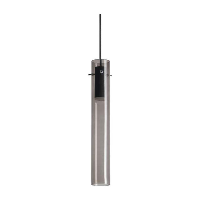 Flam Pendant Light - Black & Smoke Glass