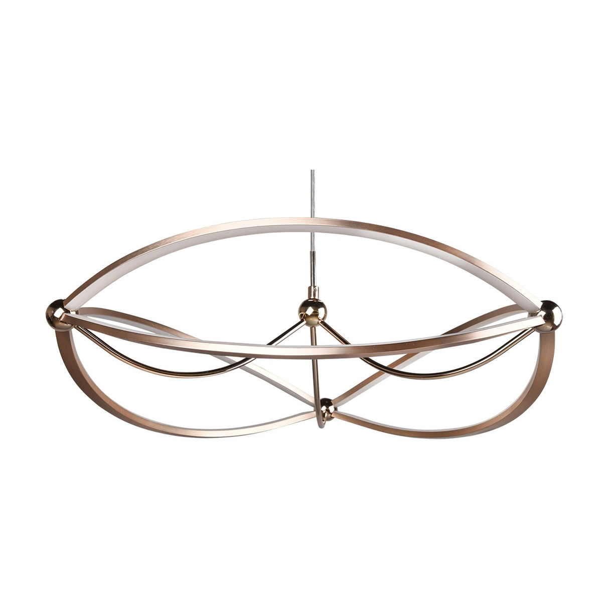 Charivari LED Ring Chandelier – Satin Brass
