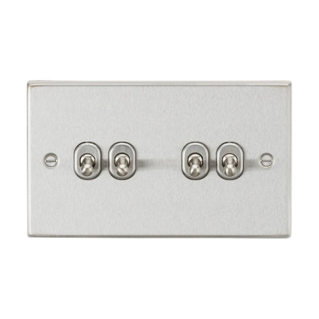10AX 4G 2-way Toggle Switch - Brushed Chrome