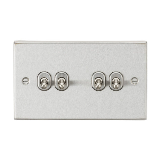 10AX 4G 2-way Toggle Switch - Brushed Chrome