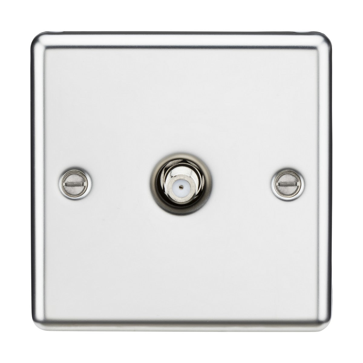 SAT TV Outlet - Polished Chrome