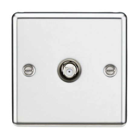 SAT TV Outlet - Polished Chrome