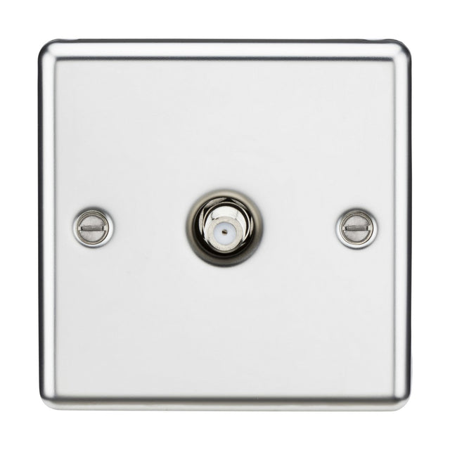 SAT TV Outlet - Polished Chrome