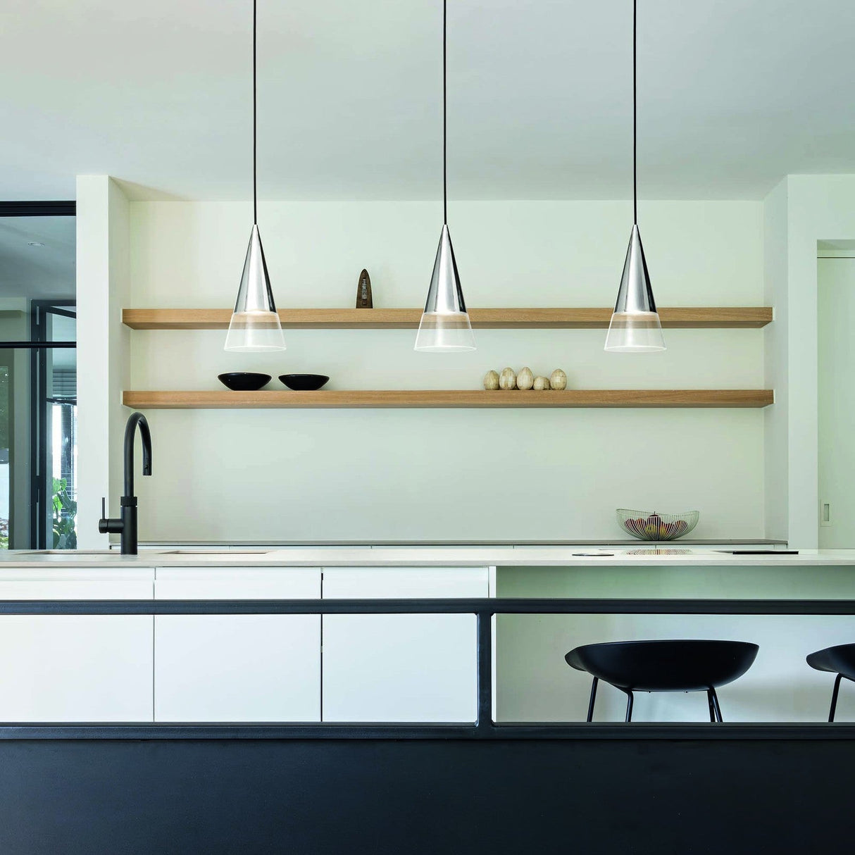 Cono Pendant Light - Brass in situ