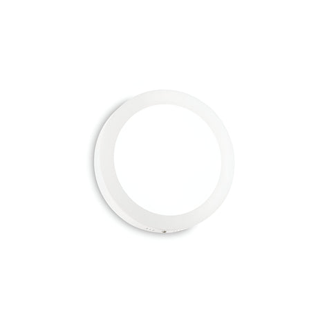 A Zephyrus Round LED Ceiling & Wall Light, 19W with a 4000K color temperature and a sleek 22cm circular design, showcases minimalist lighting style against a plain white background.