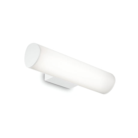 The Glintis LED Bathroom Mirror Light, with 9.5W power and a 4000K cool white glow, features a sleek white finish perfect for modern interiors. This wall-mounted cylindrical light fixture boasts an IP44 rating for enhanced durability.