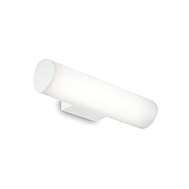 The Glintis LED Bathroom Mirror Light, with 9.5W power and a 4000K cool white glow, features a sleek white finish perfect for modern interiors. This wall-mounted cylindrical light fixture boasts an IP44 rating for enhanced durability.