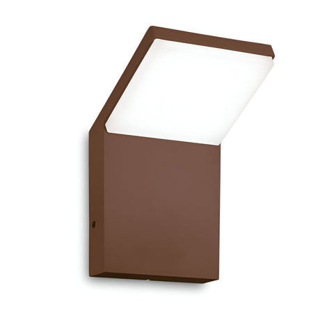 The Brillix Outdoor LED Wall Light 9W 3000K in Brown is a sleek, modern, and minimalist wall sconce that showcases a rectangular base paired with a wide, white illuminated panel. It offers energy-efficient lighting for both indoor and outdoor spaces while featuring a weather-resistant design for contemporary illumination.