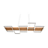 Harper 5 Light LED Wooden Chandelier – Matt Black