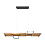Harper 5 Light LED Wooden Chandelier – Matt Black