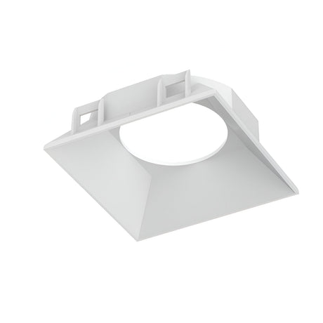 The Glistenis Reflector Square Frame 89mm in white is a recessed ceiling light fixture with a circular opening at the center. This downlight frame features a modern, minimalist design and is set against a plain white background.