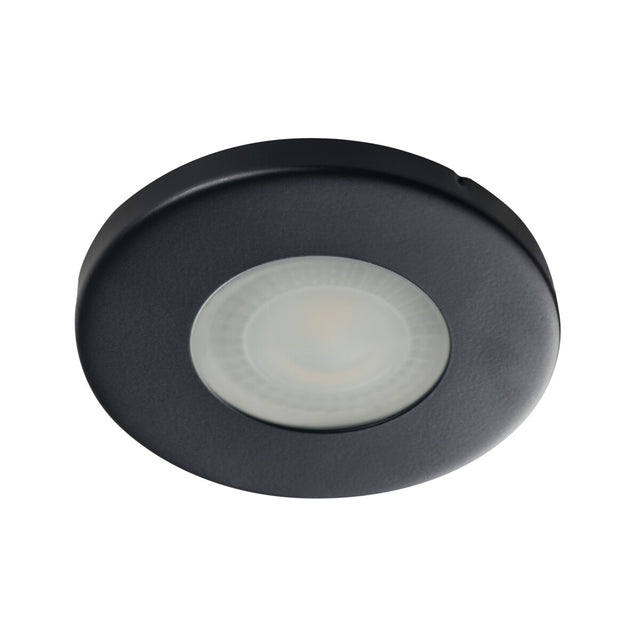 Marin Round MR16 GU5.3 Recessed Downlight IP44 - Black Matt