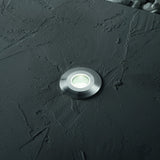 Rocket In-Ground Light 40mm 3000K - Steel in situ