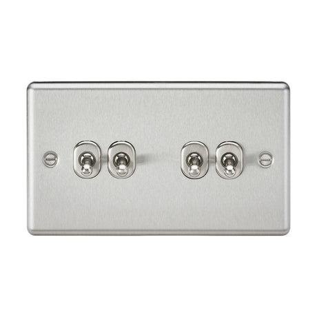 10AX 4G 2-way Toggle Switch - Brushed Chrome