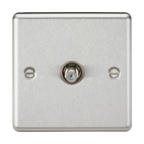 SAT TV Outlet - Brushed Chrome