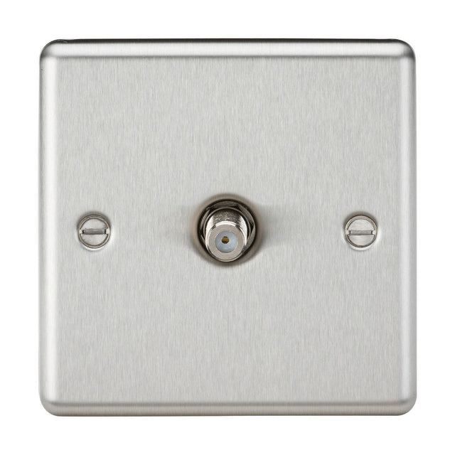 SAT TV Outlet - Brushed Chrome