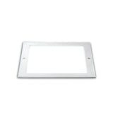 The Zephyra LED Square Recessed Ground Light - 21W, 3000K, Silver is set against a plain white background. This square recessed ground light is ideal for outdoor lighting, showcasing a bright illuminated center and boasting an IP67 rating for durability.