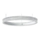Miracle white crystal-effect LED ring pendant light