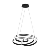 Nuria LED Ring Chandelier – Matt Black
