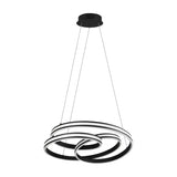 Nuria LED Ring Chandelier – Matt Black