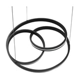 Nuria LED Ring Chandelier – Matt Black
