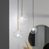 Equinoxe Globe Pendant Light 150mm - Chrome & Smoke Glass in situ