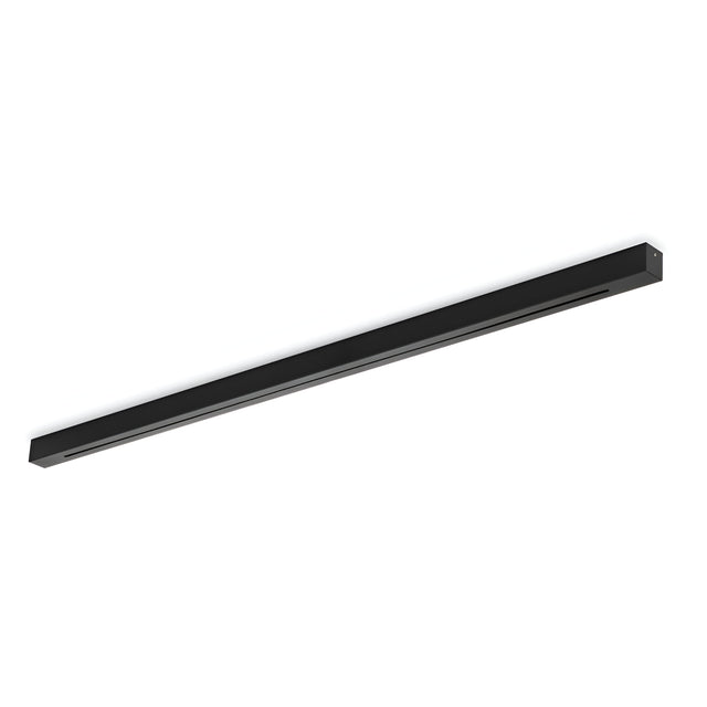 Introducing the Glacia Base Canopy 6 Light Rectangle in Black, a sleek and modern ceiling light fixture. Its long, rectangular design offers a contemporary lighting option that is slim and minimalist, perfectly suited for today's interior spaces.
