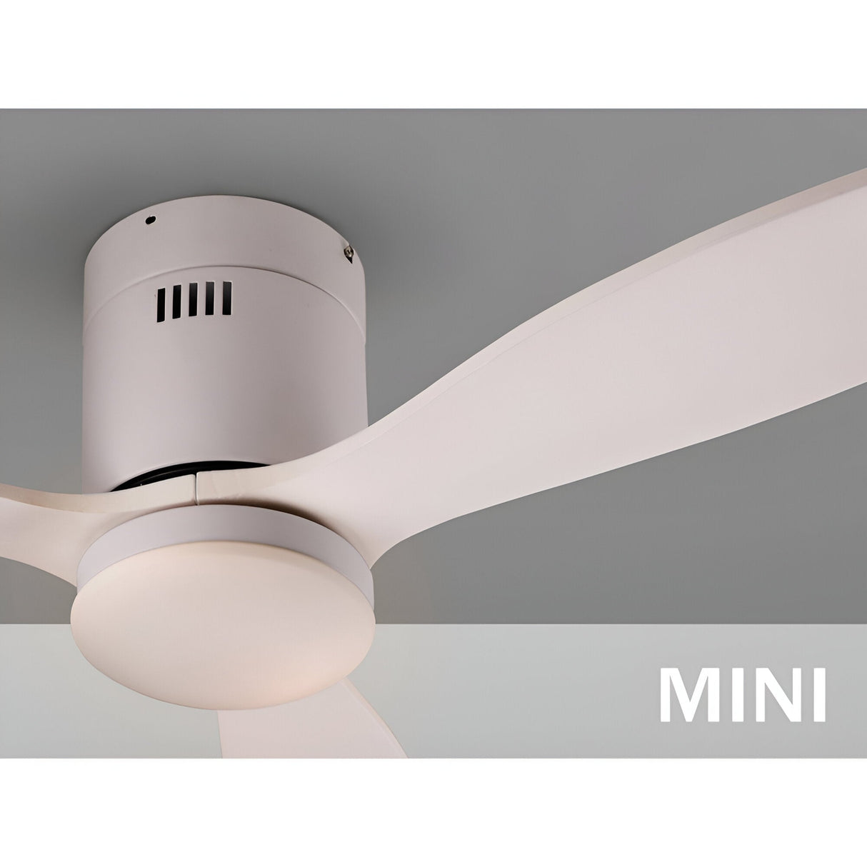 Siroco Mini CCT Dimmable LED Wood Ceiling Fan Light - White