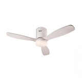 Siroco Mini CCT Dimmable LED Wood Ceiling Fan Light - White