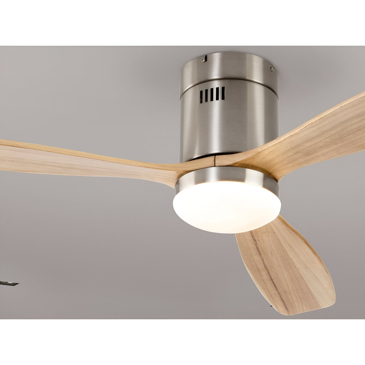Siroco CCT Dimmable LED Wood Ceiling Fan Light - Light Brown