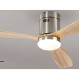 Siroco CCT Dimmable LED Wood Ceiling Fan Light - Light Brown