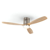 Siroco CCT Dimmable LED Wood Ceiling Fan Light - Light Brown