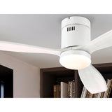 Siroco CCT Dimmable LED Wood Ceiling Fan Light - White