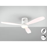 Siroco CCT Dimmable LED Wood Ceiling Fan Light - White