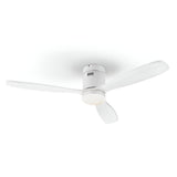 Siroco CCT Dimmable LED Wood Ceiling Fan Light - White