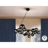 Astros 14 Light Circular Suspension - Black