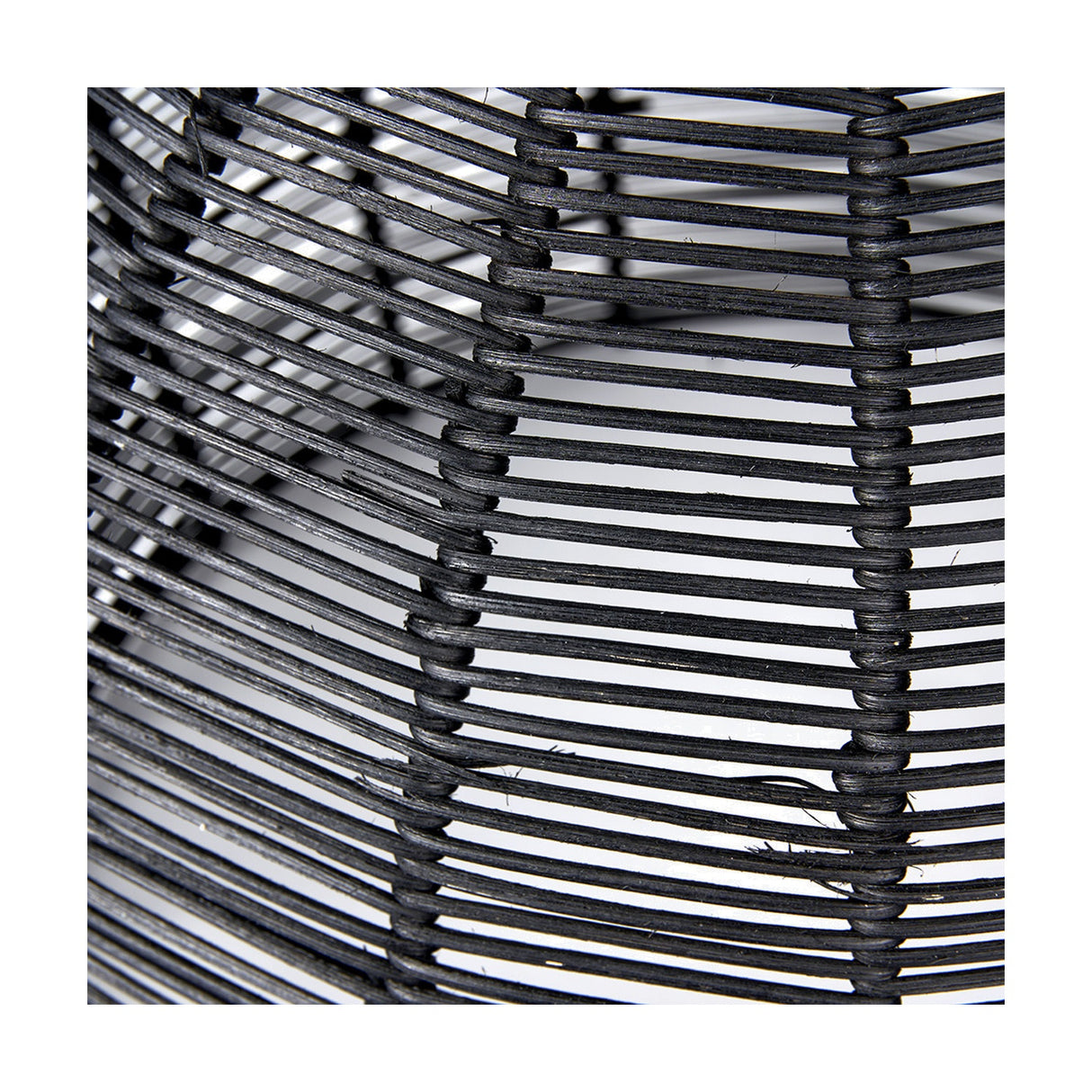 Caswell Black Rattan Cloche Non Elec Pendant Light - 37cm