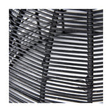 Caswell Black Rattan Cloche Non Elec Pendant Light - 37cm